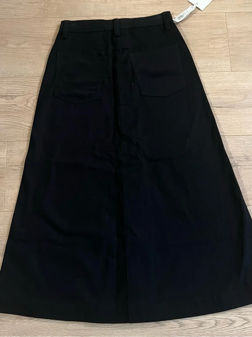 Sunday Best Cynthia Black Button-Front Midi Skirt with Patch Pockets - Picture 5 of 7